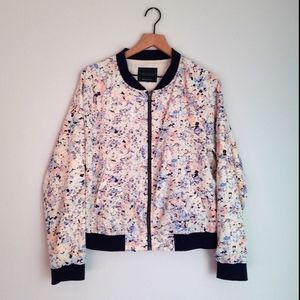 Sanctuary Floral Zip-Up Bomber Jacket